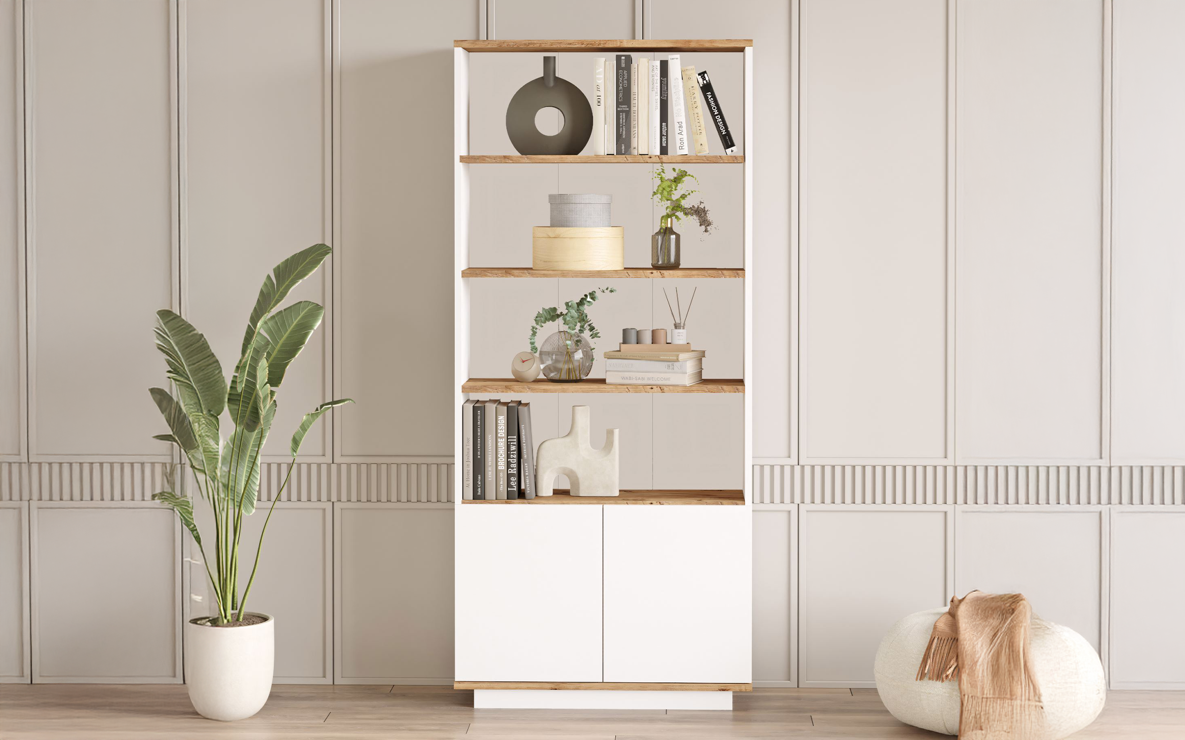 Etajera Alia, pin atlantic + alb  3